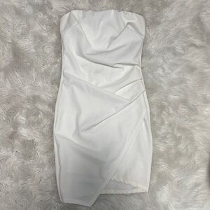 Fashion Nova Elegant Strapless White Dress